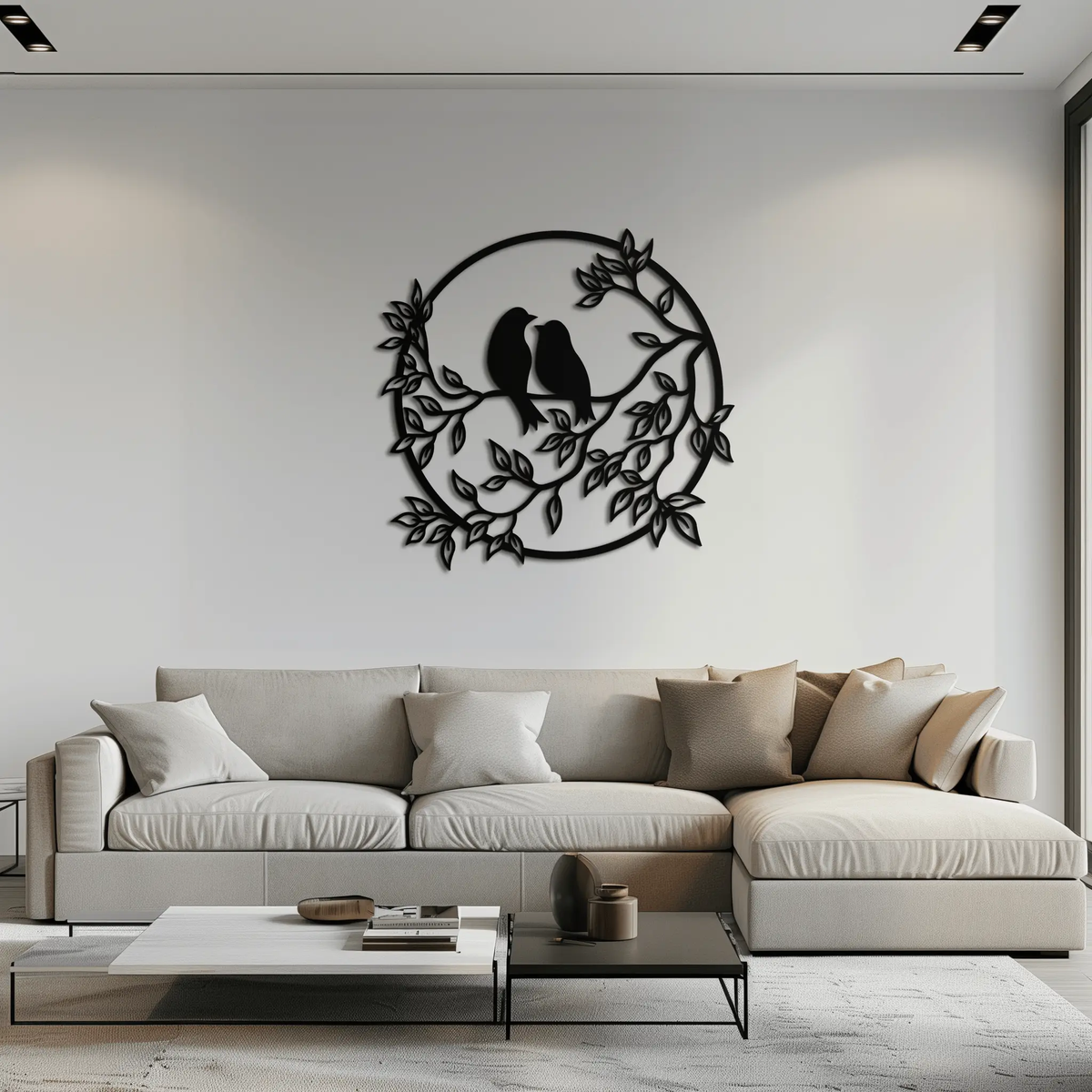 Love Birds Metal Wall Art - Romantic Steel Wall Decor for Home and Bedroom - KAF023 by Enova Art
