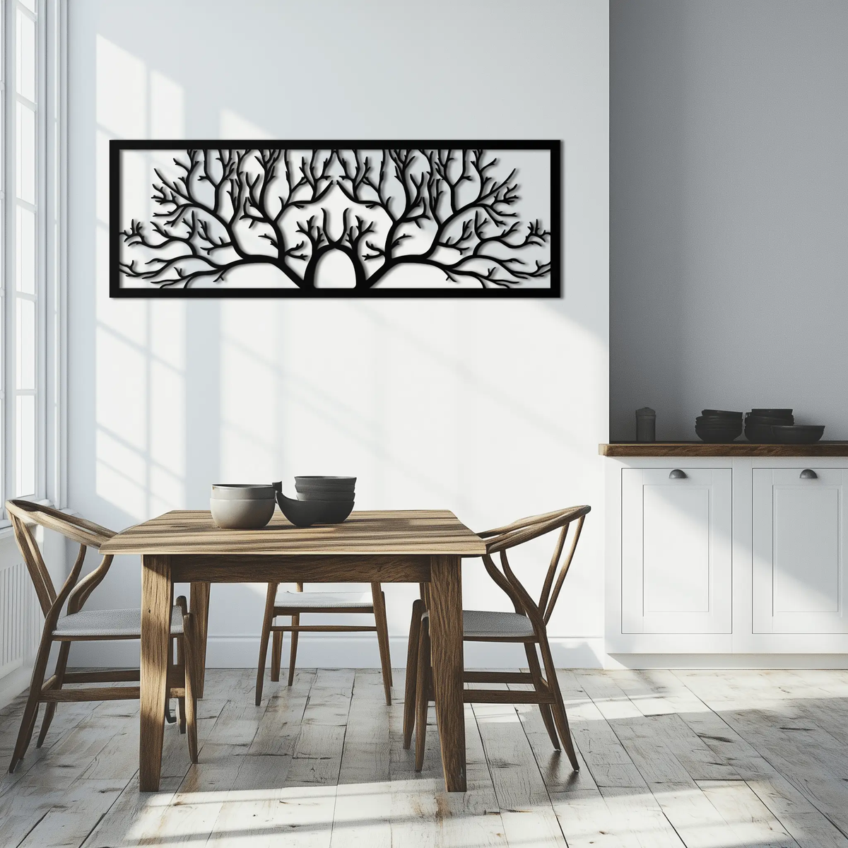 Tree of Life Metal Wall Art - Large Horizontal Steel Wall Decor - KAF025 by Enova Art