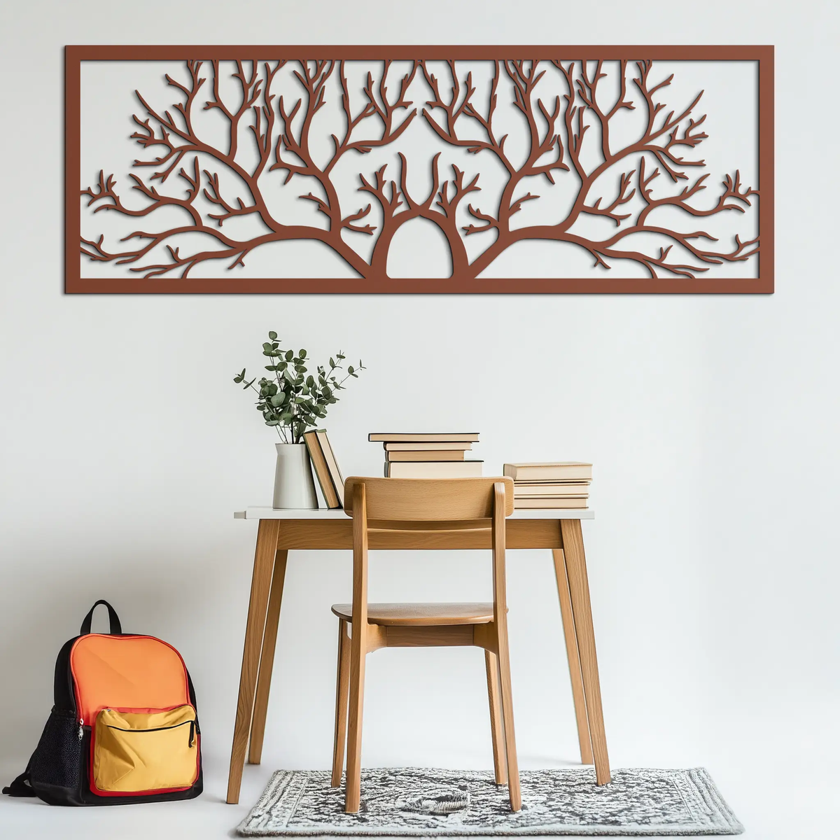Tree of Life Metal Wall Art - Large Horizontal Steel Wall Decor - KAF025 by Enova Art