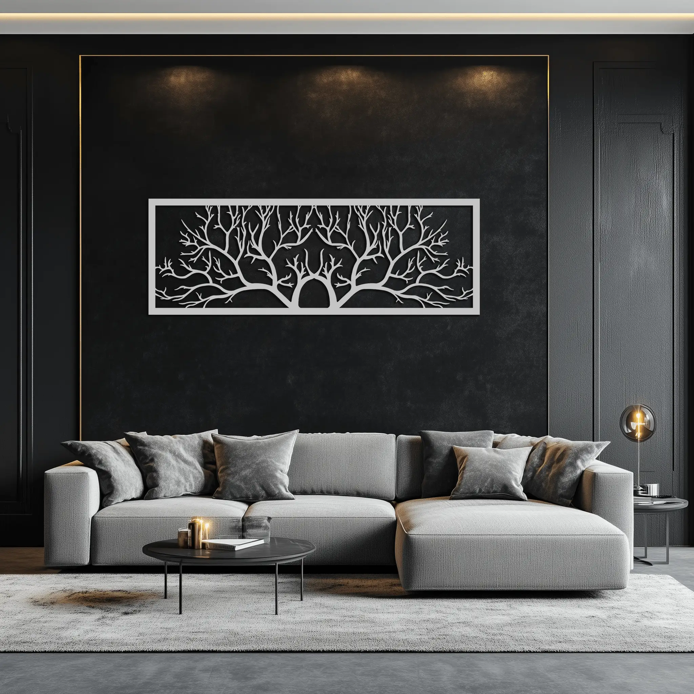 Tree of Life Metal Wall Art - Large Horizontal Steel Wall Decor - KAF025 by Enova Art