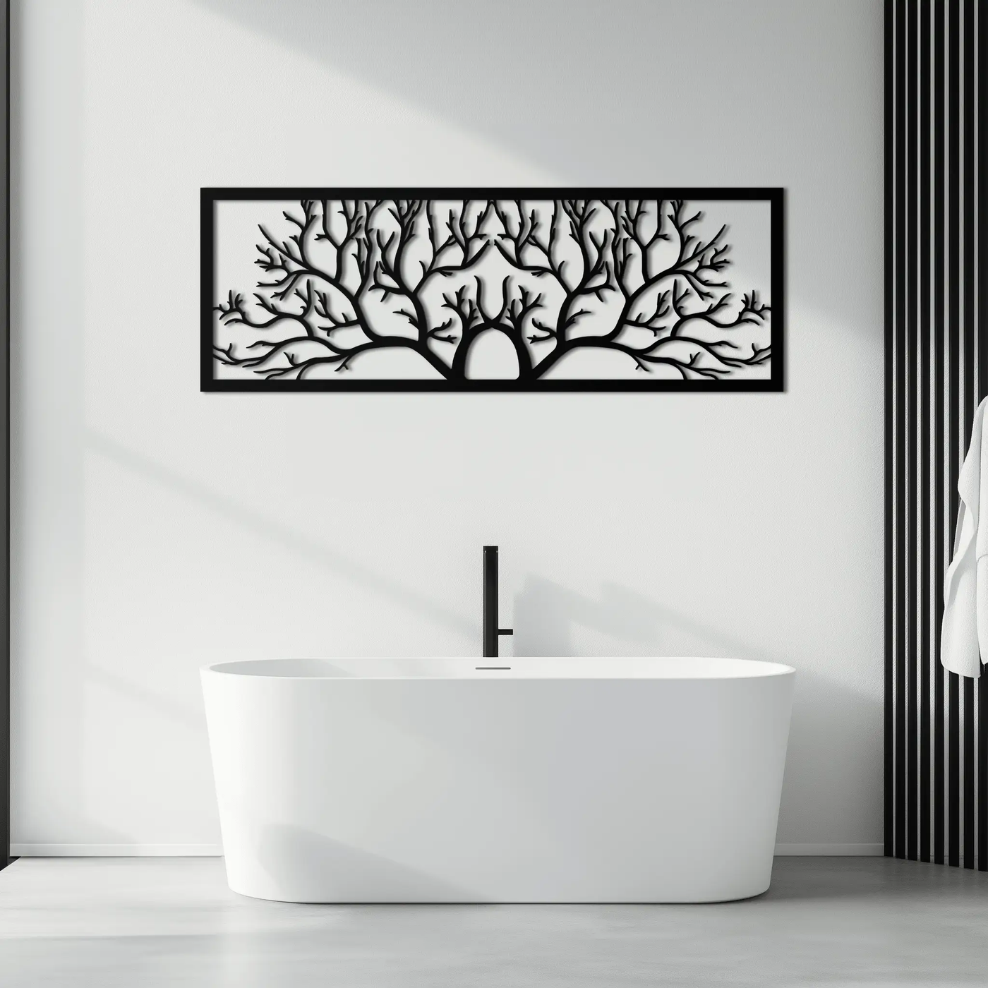 Tree of Life Metal Wall Art - Large Horizontal Steel Wall Decor - KAF025 by Enova Art
