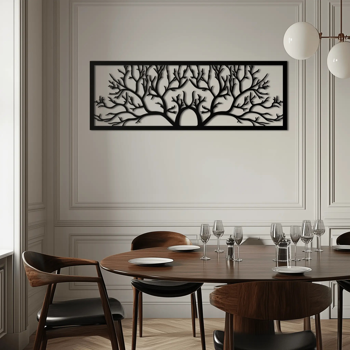 Tree of Life Metal Wall Art - Large Horizontal Steel Wall Decor - KAF025 by Enova Art