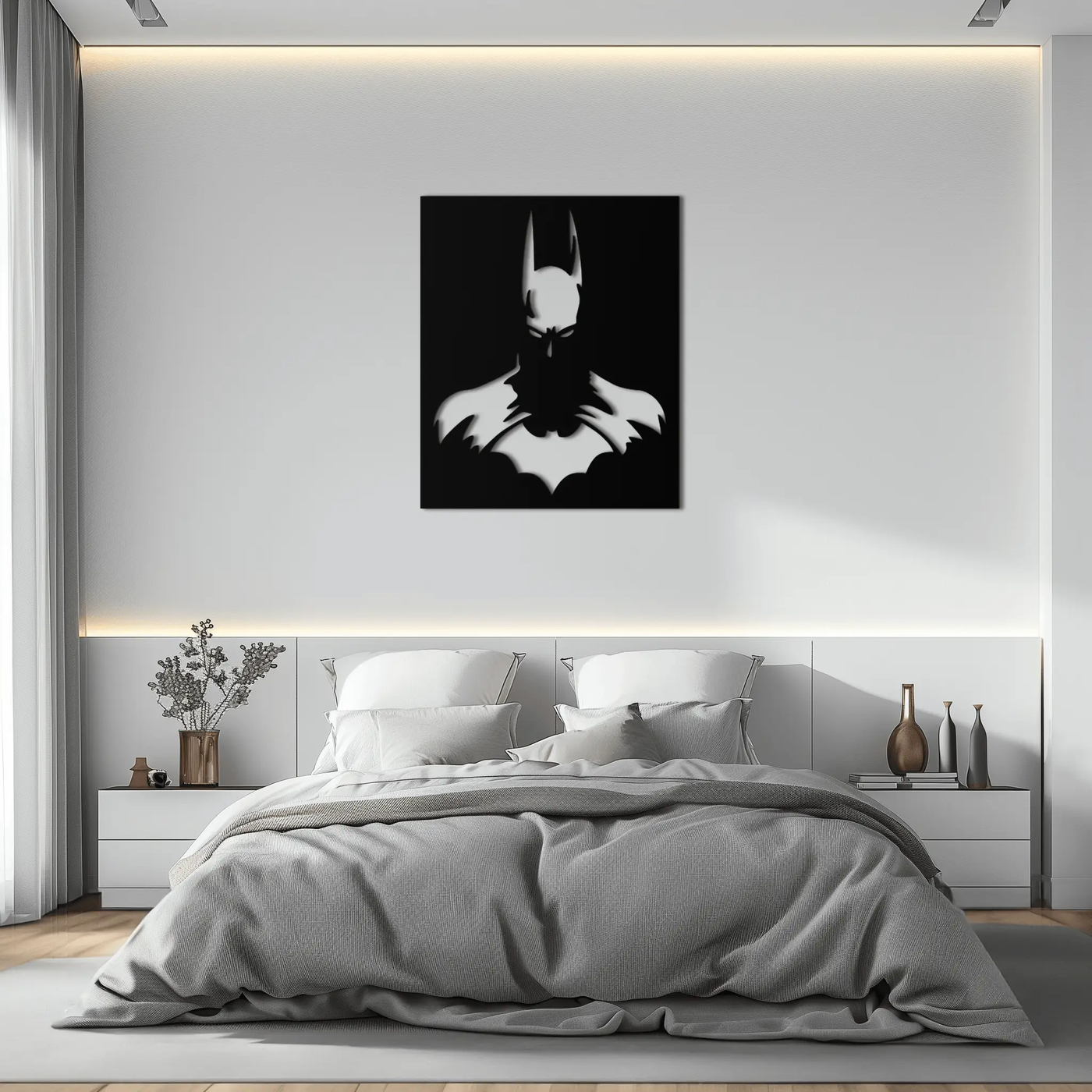 Dark Knight Metal Wall Art - Modern Steel Wall Decor - KAF034 by Enova Art