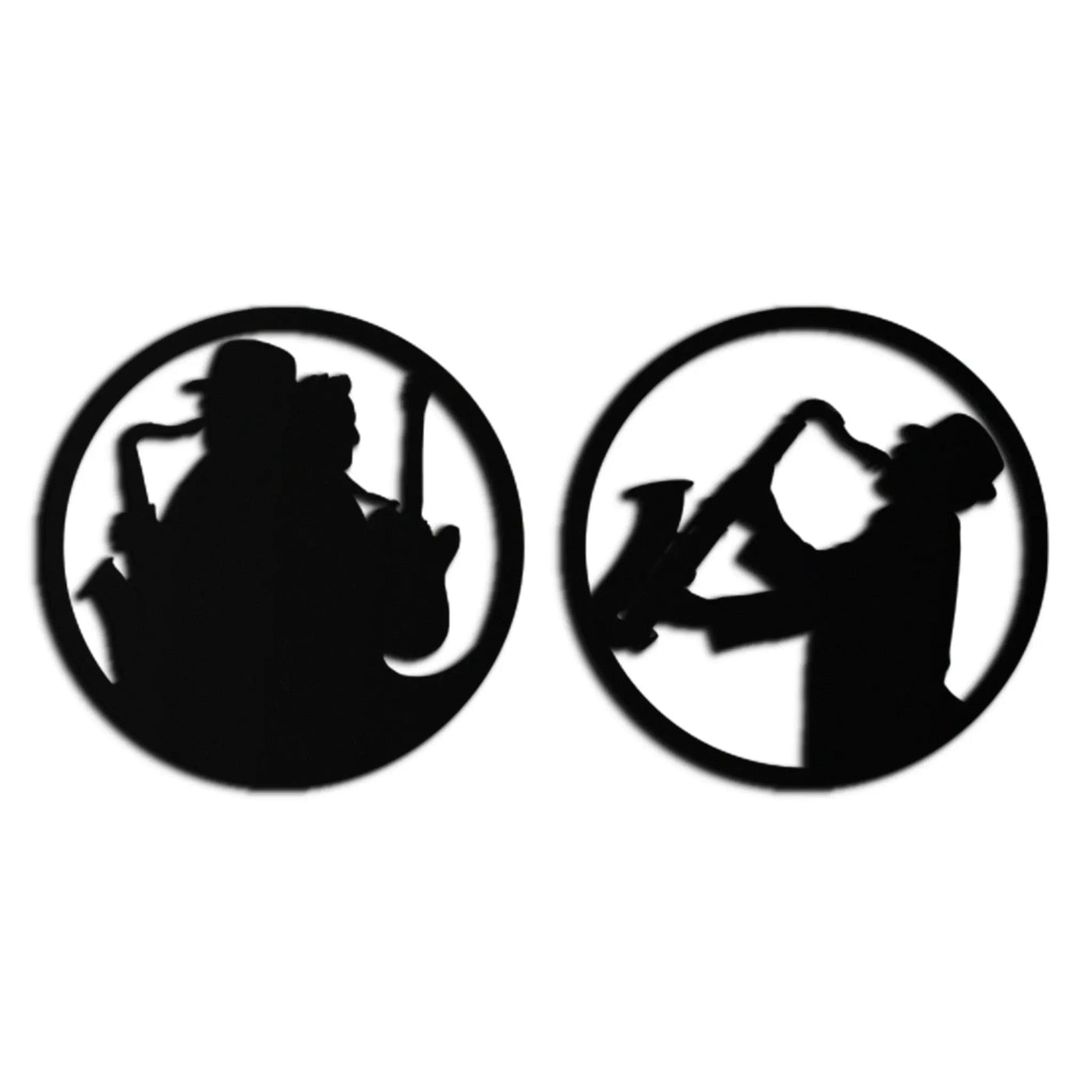 Jazz Musician Metal Wall Art - Set of 2 Steel Wall Decor Pieces - KAF038 by Enova Art