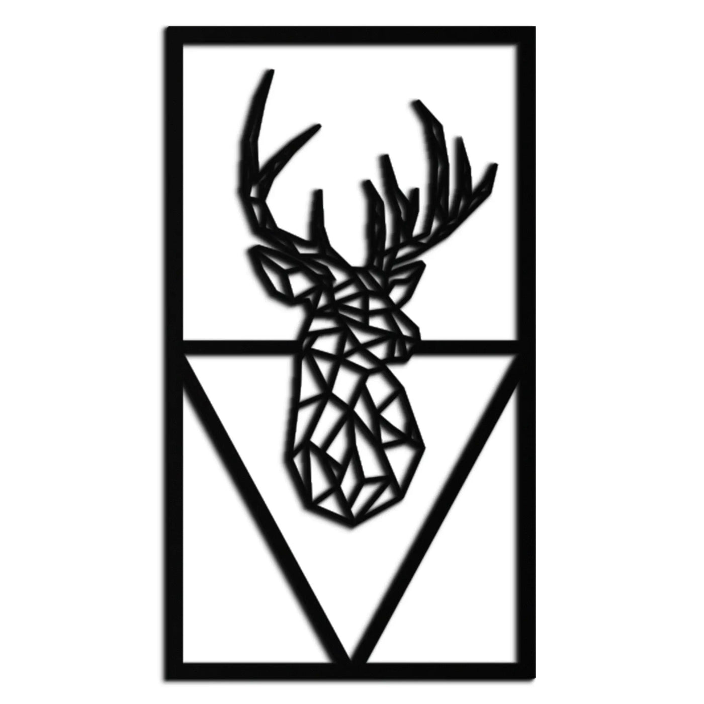Geometric Deer Metal Wall Art - Modern Steel Wall Decor - KAF040 by Enova Art