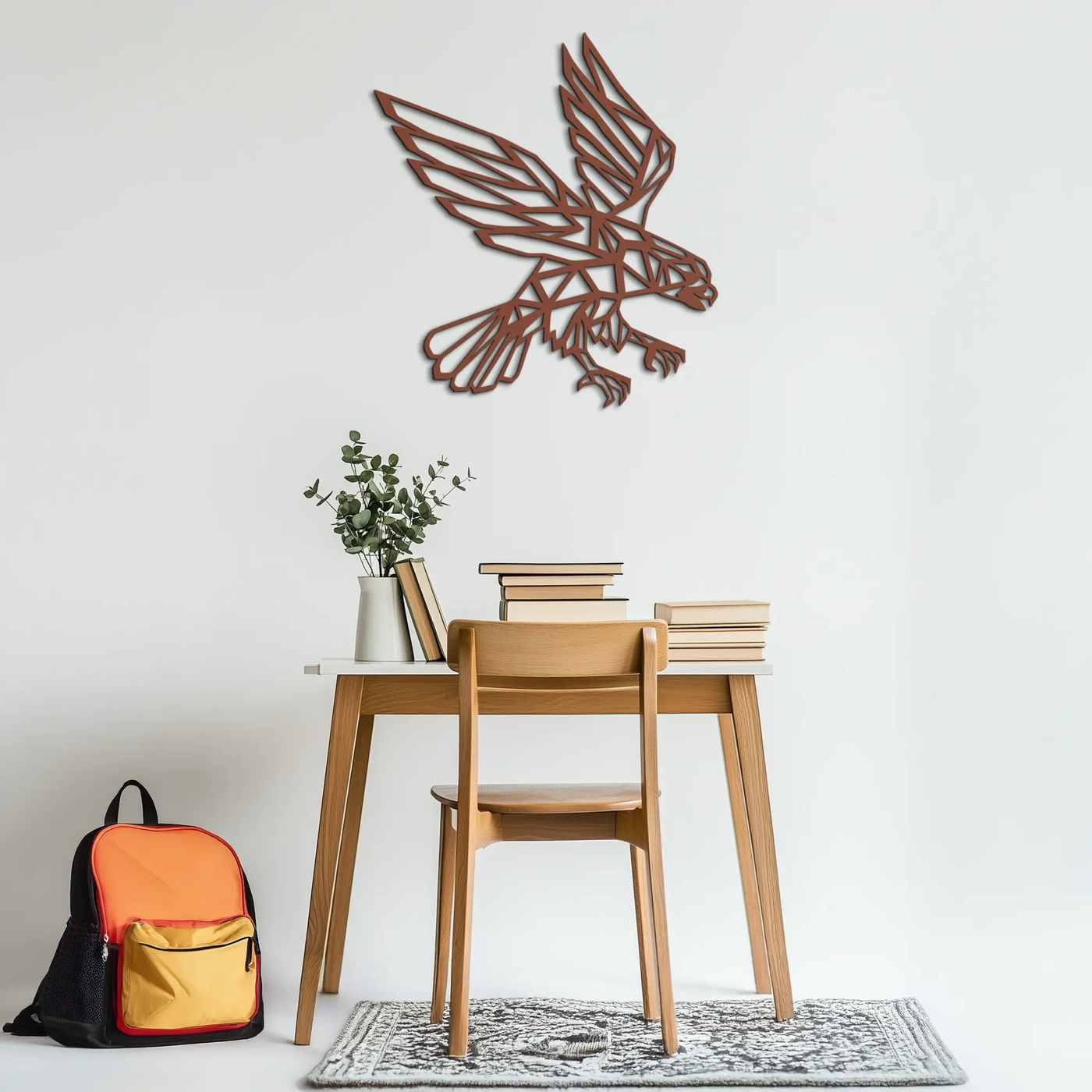 Geometric Eagle Metal Wall Art - Modern Steel Wall Decor - KAF042 by Enova Art