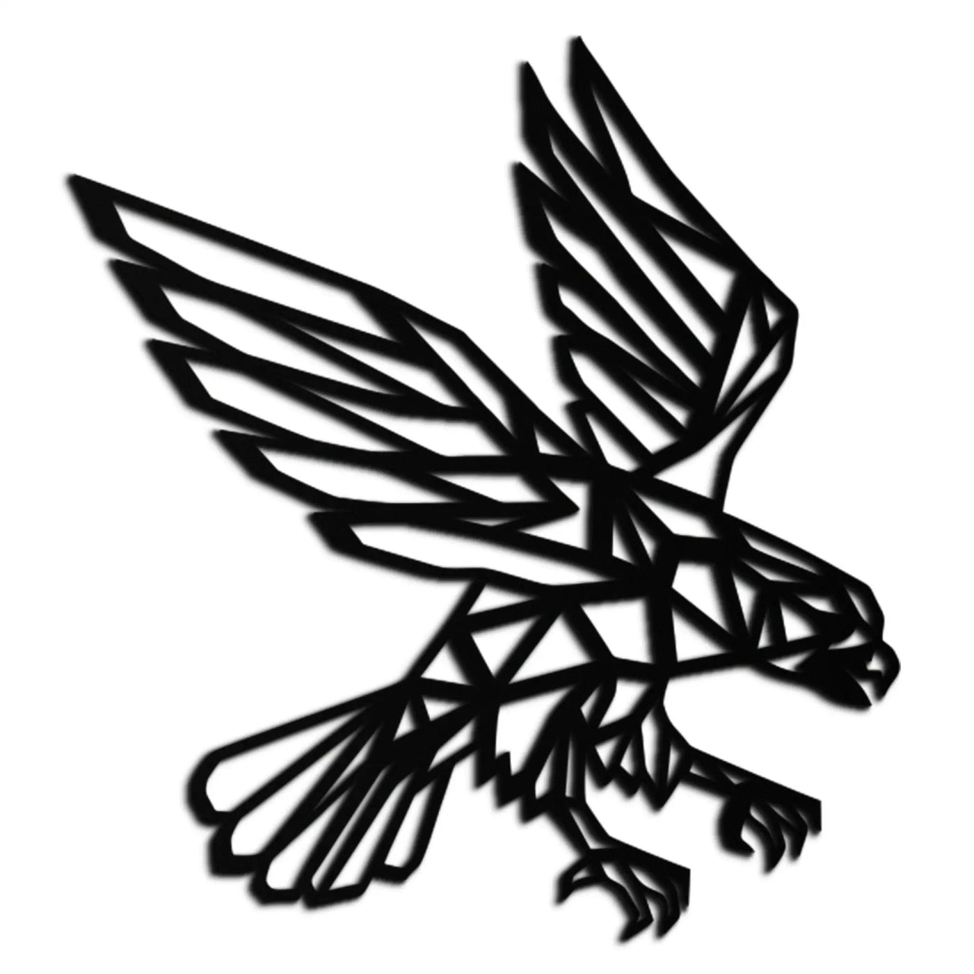 Geometric Eagle Metal Wall Art - Modern Steel Wall Decor - KAF042 by Enova Art