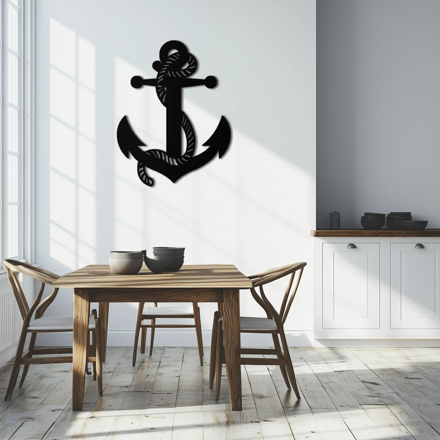 Nautical Anchor Metal Wall Art - Steel Wall Decor for Home and Office - KAF044 by Enova Art