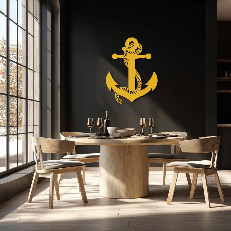 Nautical Anchor Metal Wall Art - Steel Wall Decor for Home and Office - KAF044 by Enova Art