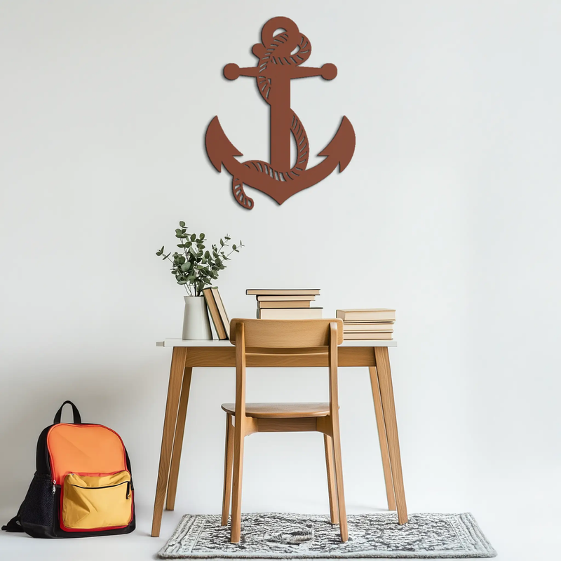 Nautical Anchor Metal Wall Art - Steel Wall Decor for Home and Office - KAF044 by Enova Art