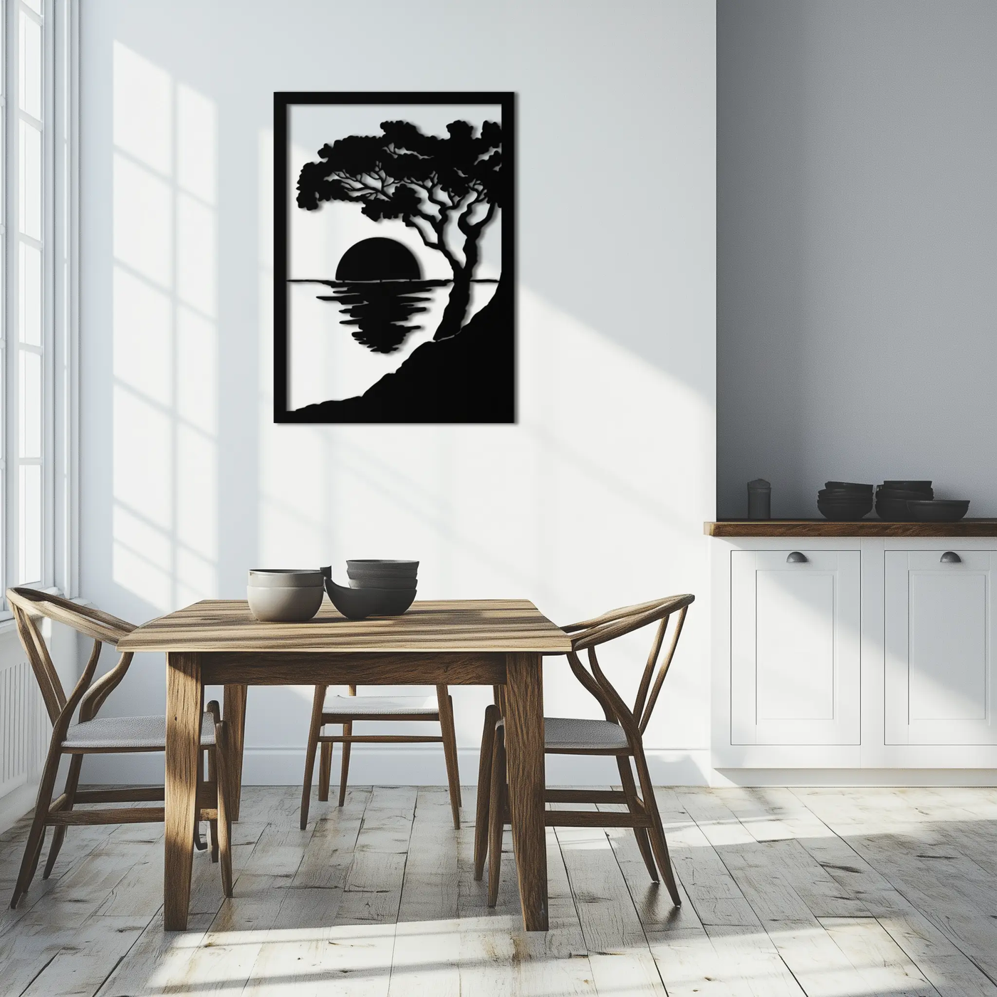 Sunset Tree Metal Wall Art - Nature-Inspired Steel Wall Decor - KAF047 by Enova Art