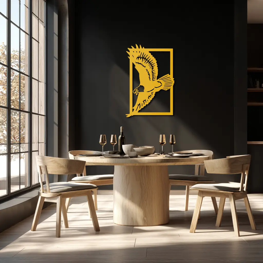 Majestic Eagle Metal Wall Art - Steel Wall Decor for Home and Office - KAF055 by Enova Art