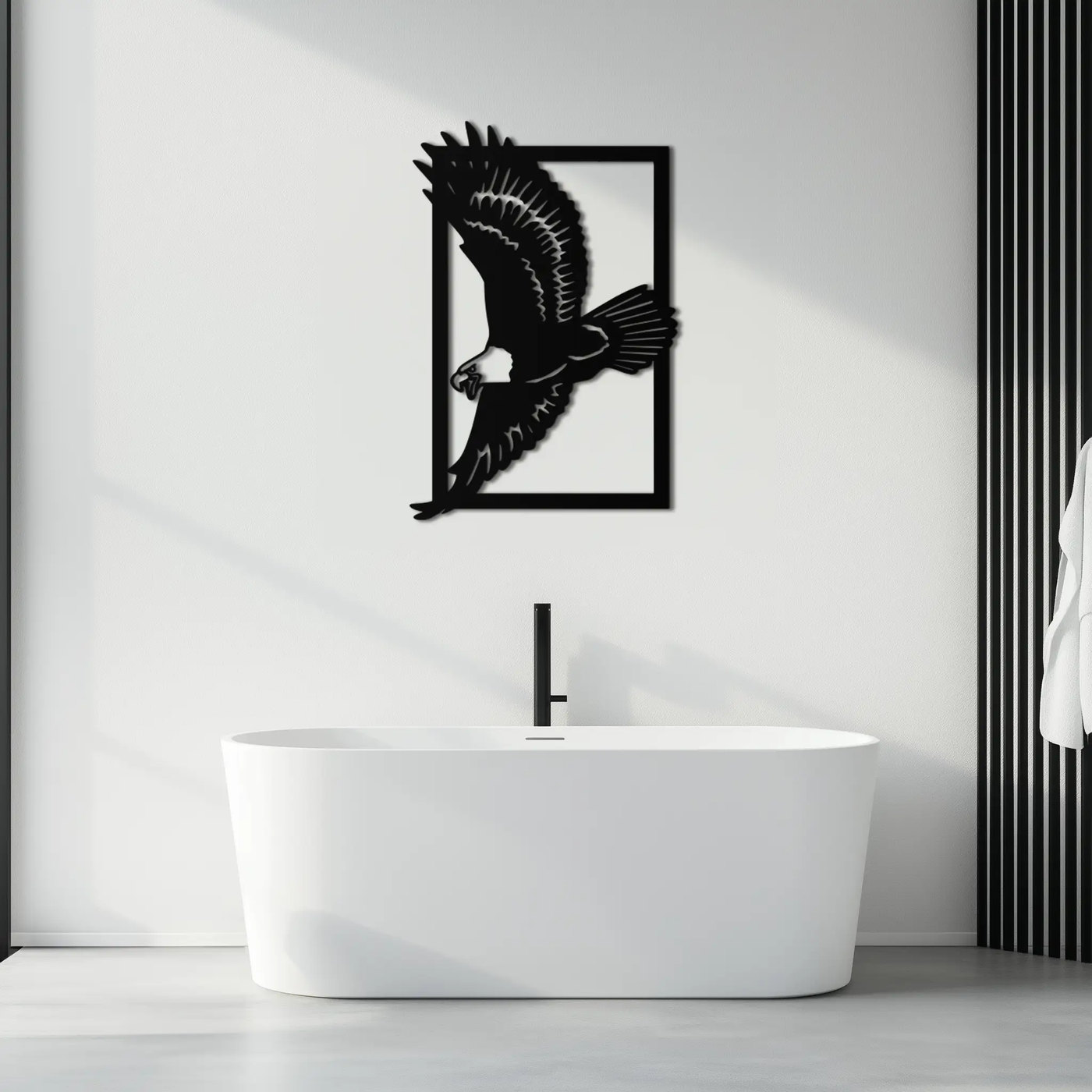 Majestic Eagle Metal Wall Art - Steel Wall Decor for Home and Office - KAF055 by Enova Art