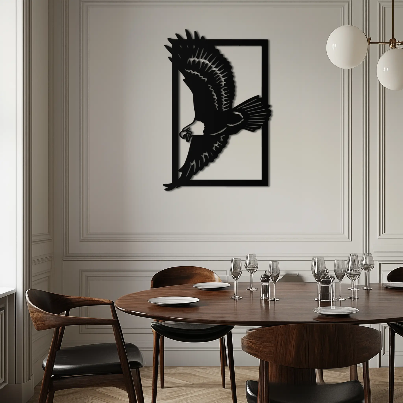 Majestic Eagle Metal Wall Art - Steel Wall Decor for Home and Office - KAF055 by Enova Art