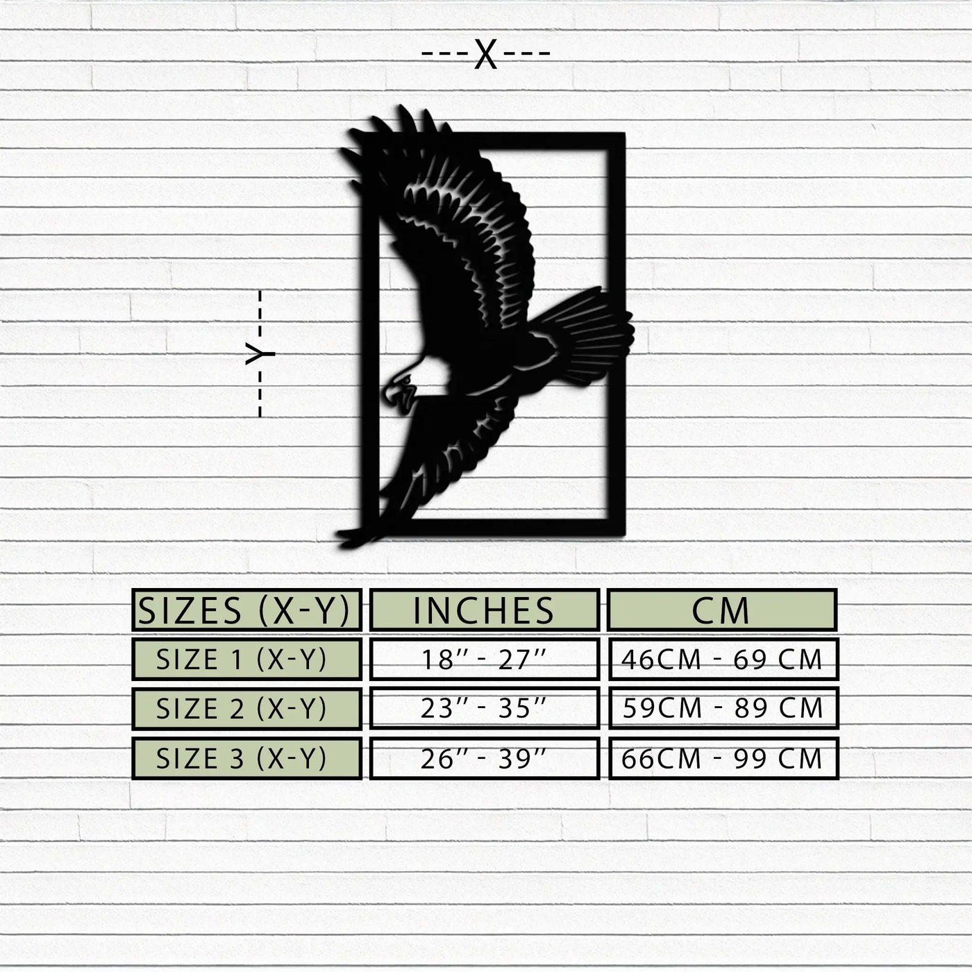 Majestic Eagle Metal Wall Art - Steel Wall Decor for Home and Office - KAF055 by Enova Art