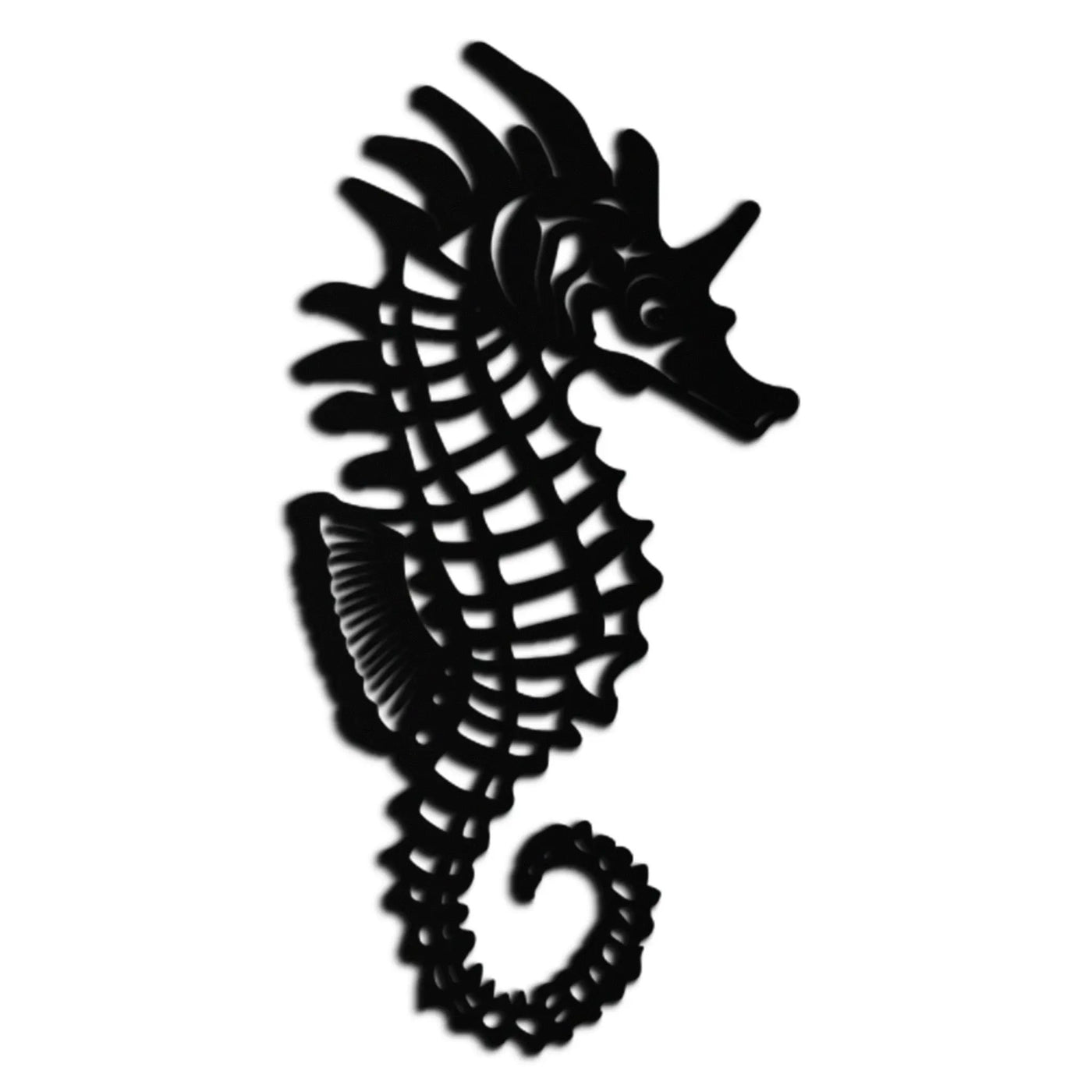 Elegant Seahorse Metal Wall Art - Ocean-Inspired Minimalist Decor - KAF057 by Enova Art
