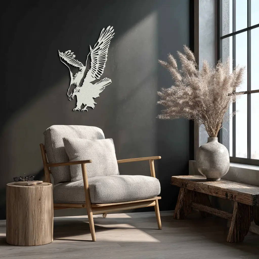 Majestic Eagle Metal Wall Art - Powerful Steel Bird Silhouette - KAF059 by Enova Art