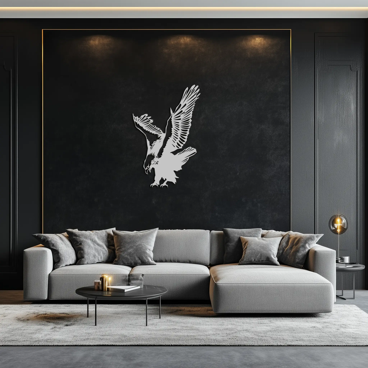 Majestic Eagle Metal Wall Art - Powerful Steel Bird Silhouette - KAF059 by Enova Art
