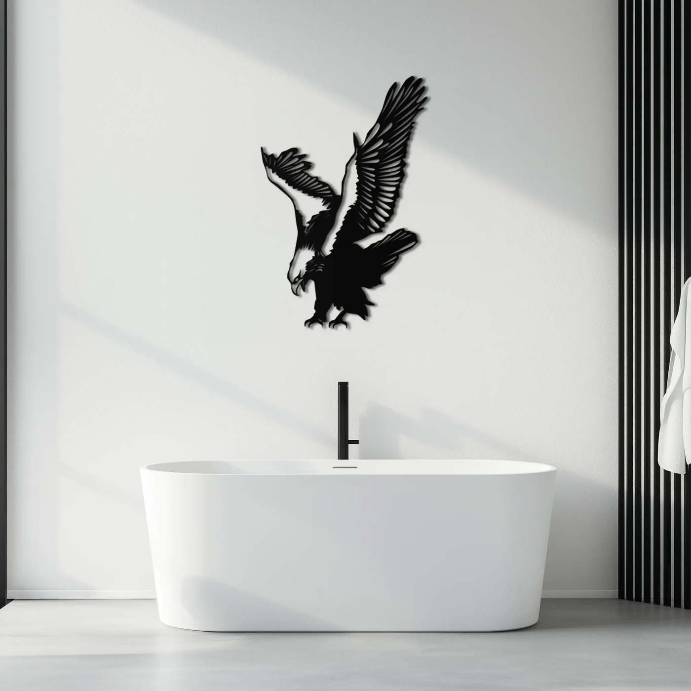 Majestic Eagle Metal Wall Art - Powerful Steel Bird Silhouette - KAF059 by Enova Art