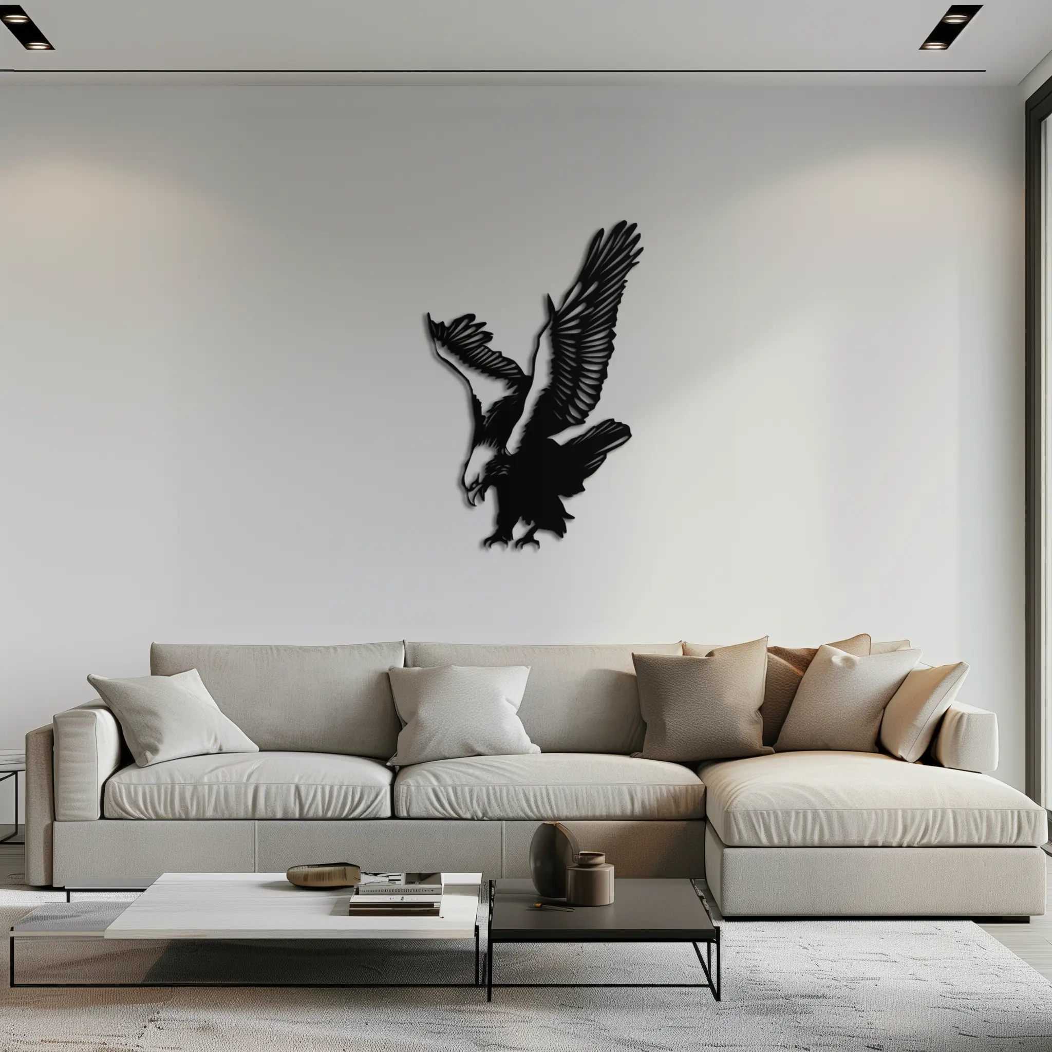 Majestic Eagle Metal Wall Art - Powerful Steel Bird Silhouette - KAF059 by Enova Art