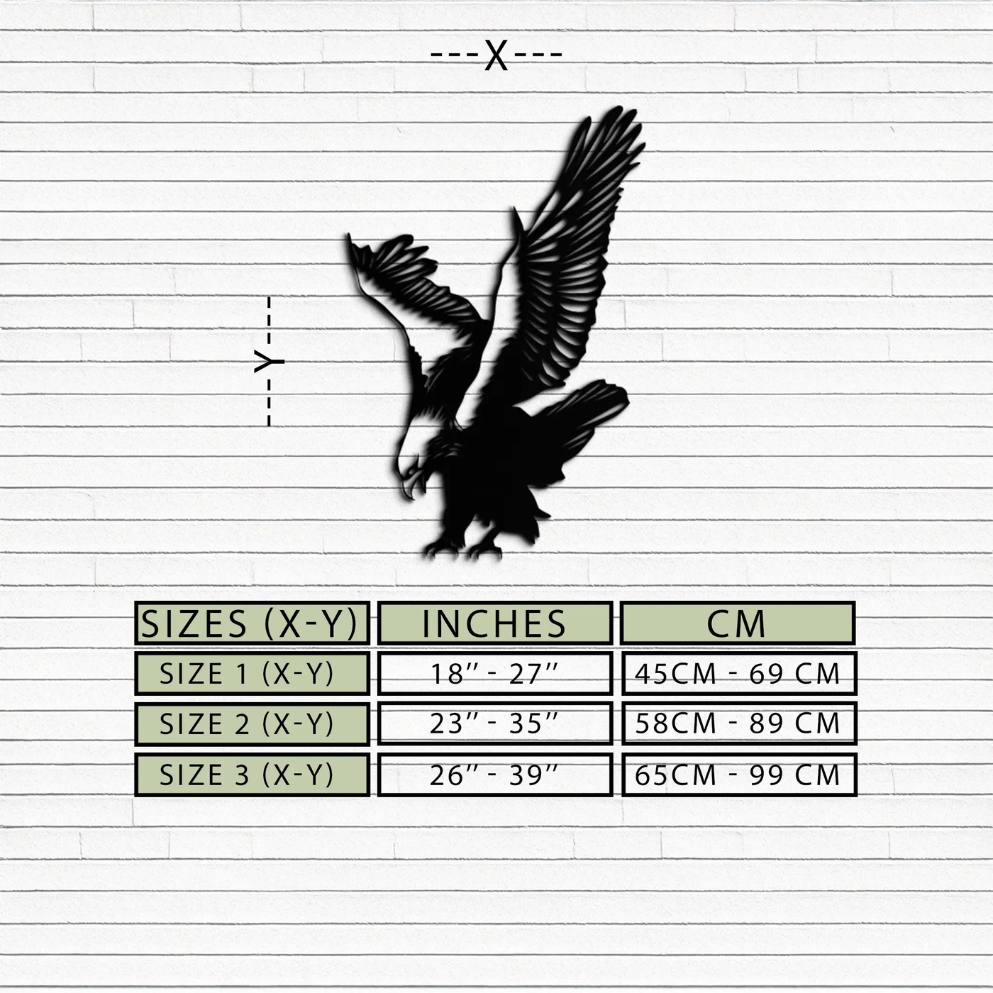 Majestic Eagle Metal Wall Art - Powerful Steel Bird Silhouette - KAF059 by Enova Art