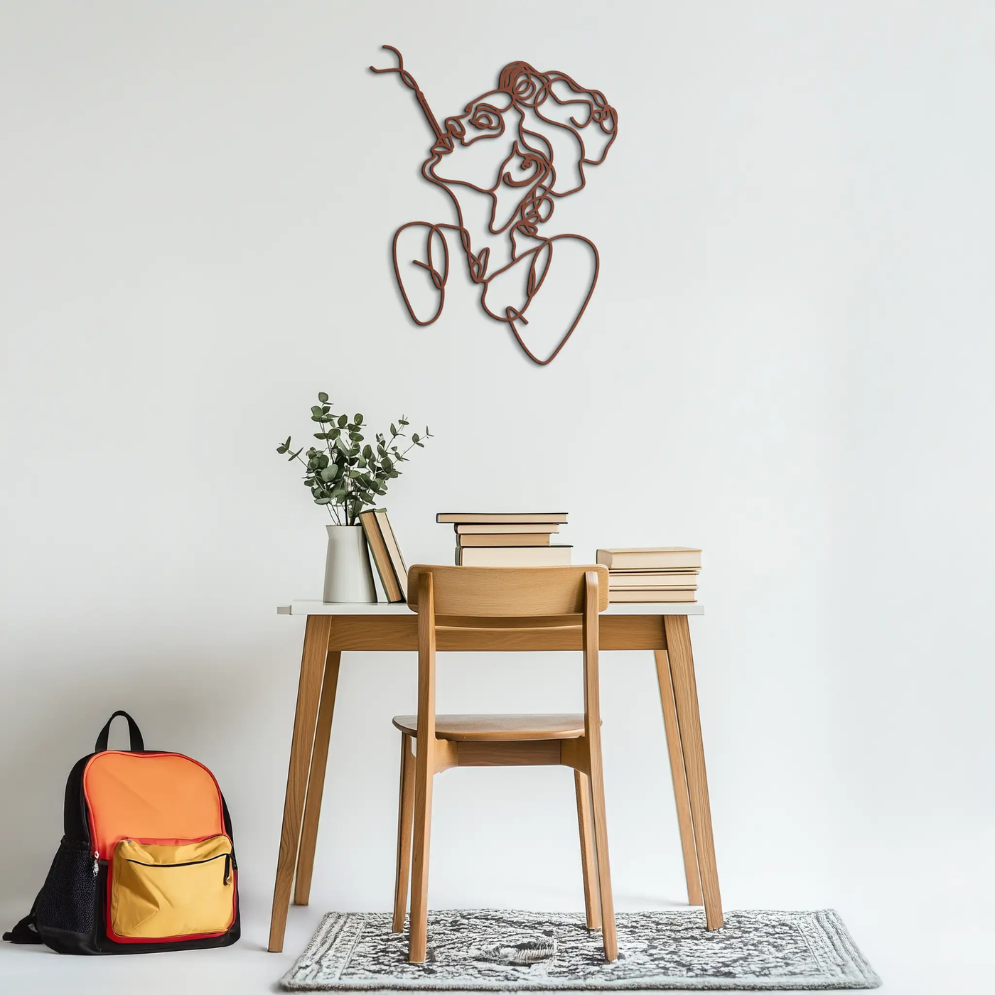 Abstract Feminine Line Art Metal Wall Decor - Minimalist Modern Design - KAF072 by Enova Art