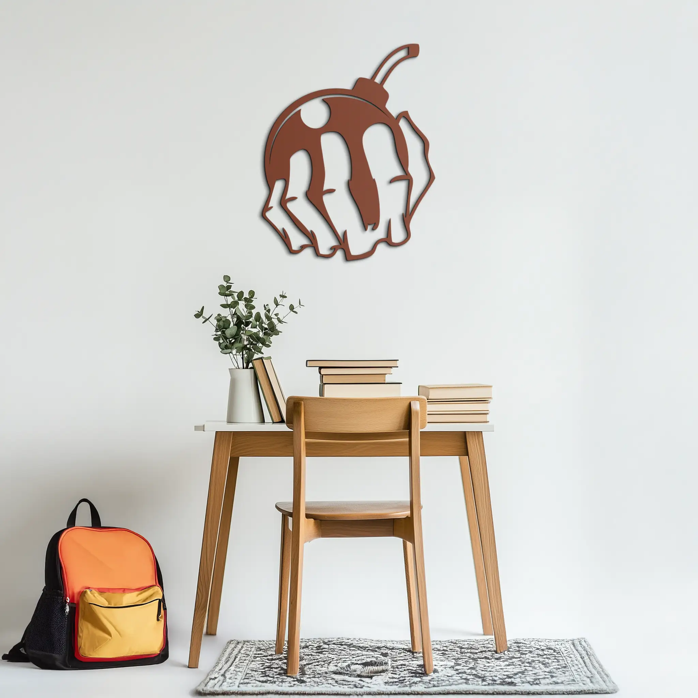 Bomb Hand Metal Wall Art - Edgy Modern Steel Decor - KAF085 by Enova Art