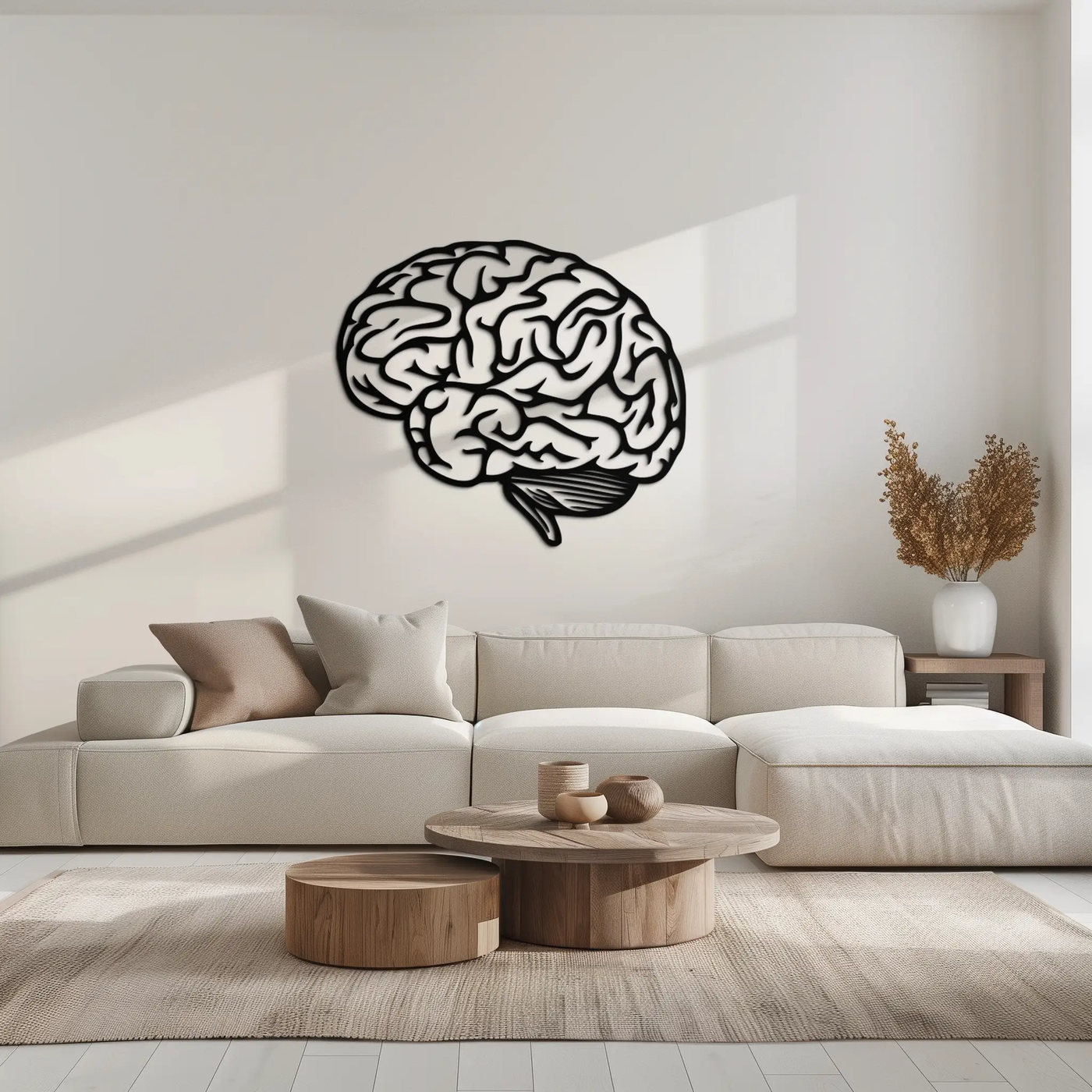 Brain Metal Wall Art - Modern Abstract Steel Wall Decor - KAF086 by Enova Art
