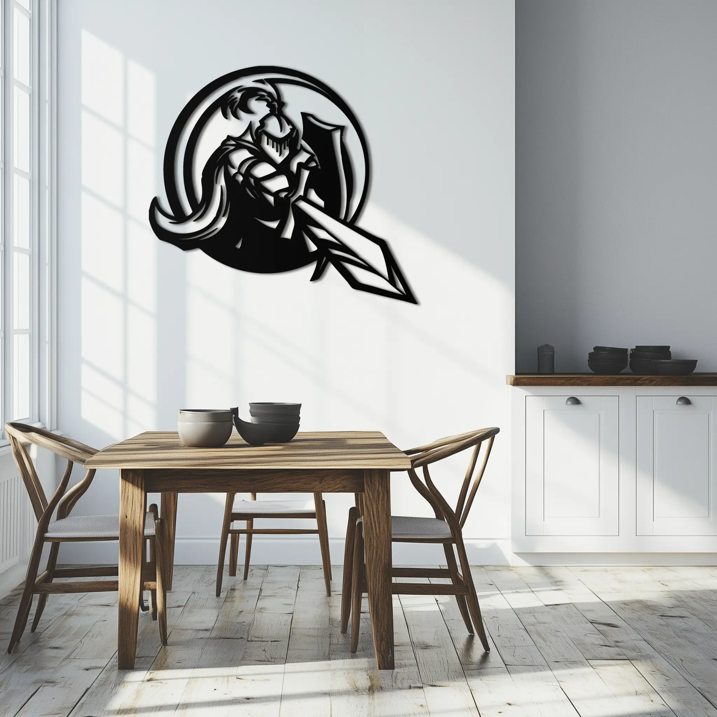 Knight Metal Wall Art - Medieval Warrior Wall Decor - KAF089 by Enova Art
