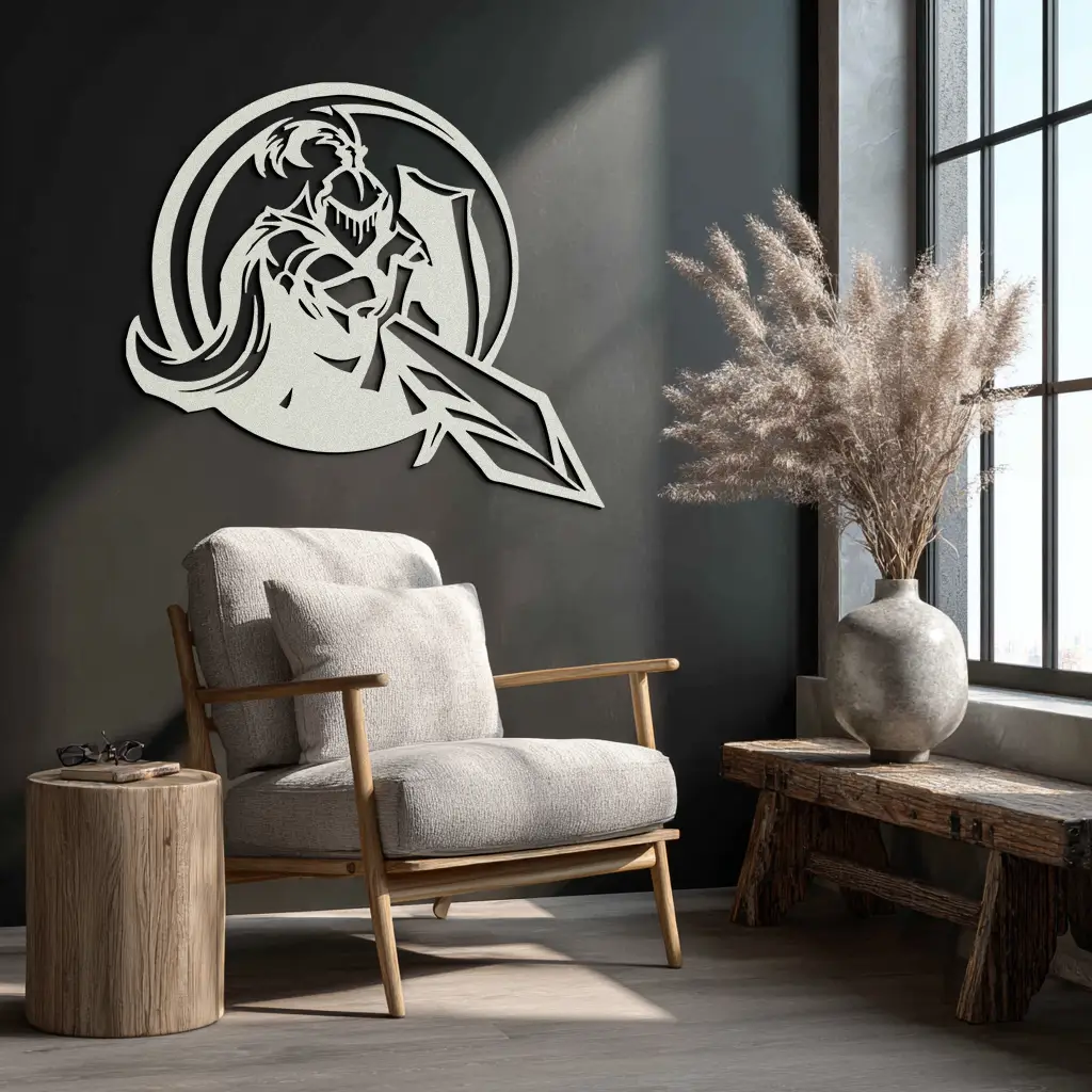 Knight Metal Wall Art - Medieval Warrior Wall Decor - KAF089 by Enova Art