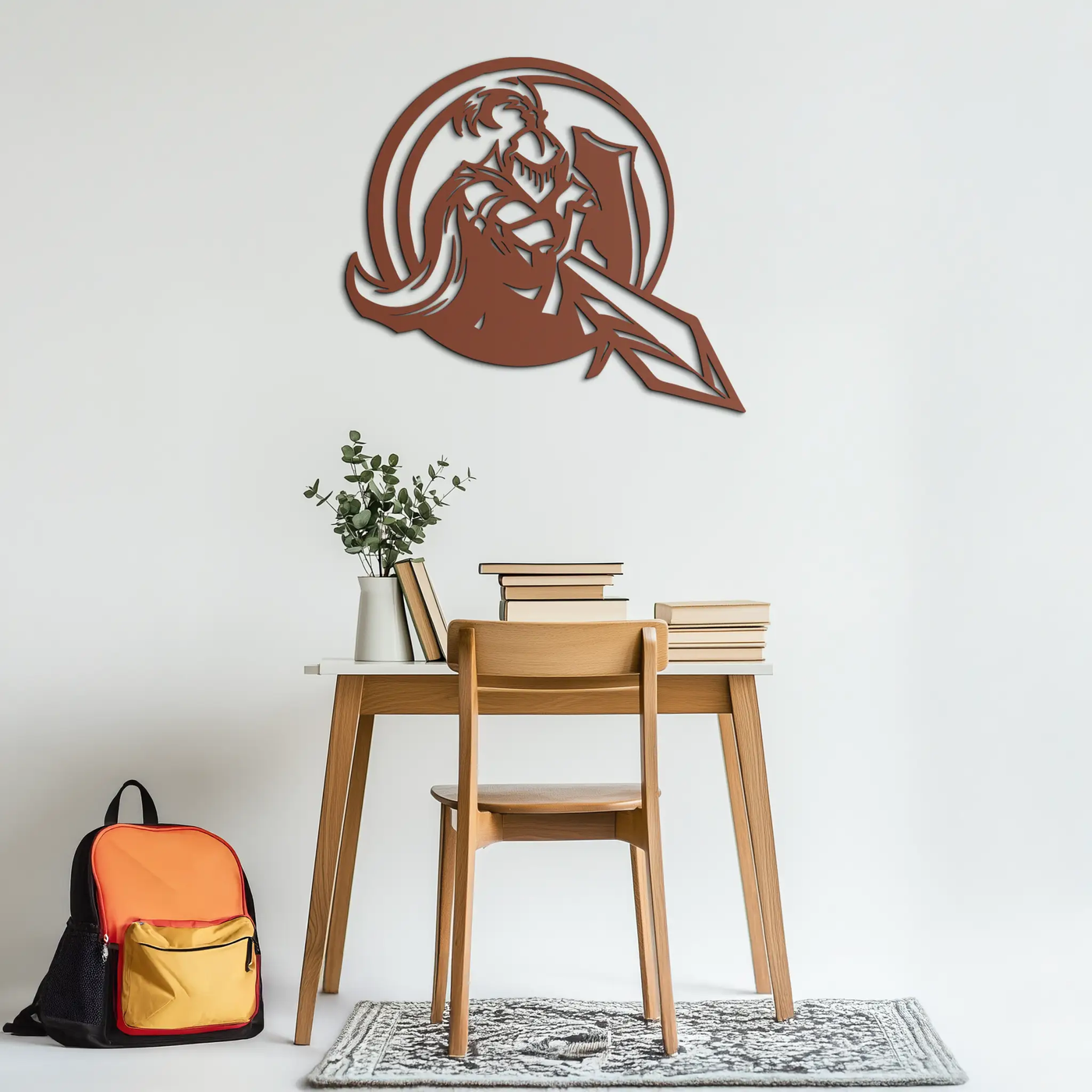 Knight Metal Wall Art - Medieval Warrior Wall Decor - KAF089 by Enova Art