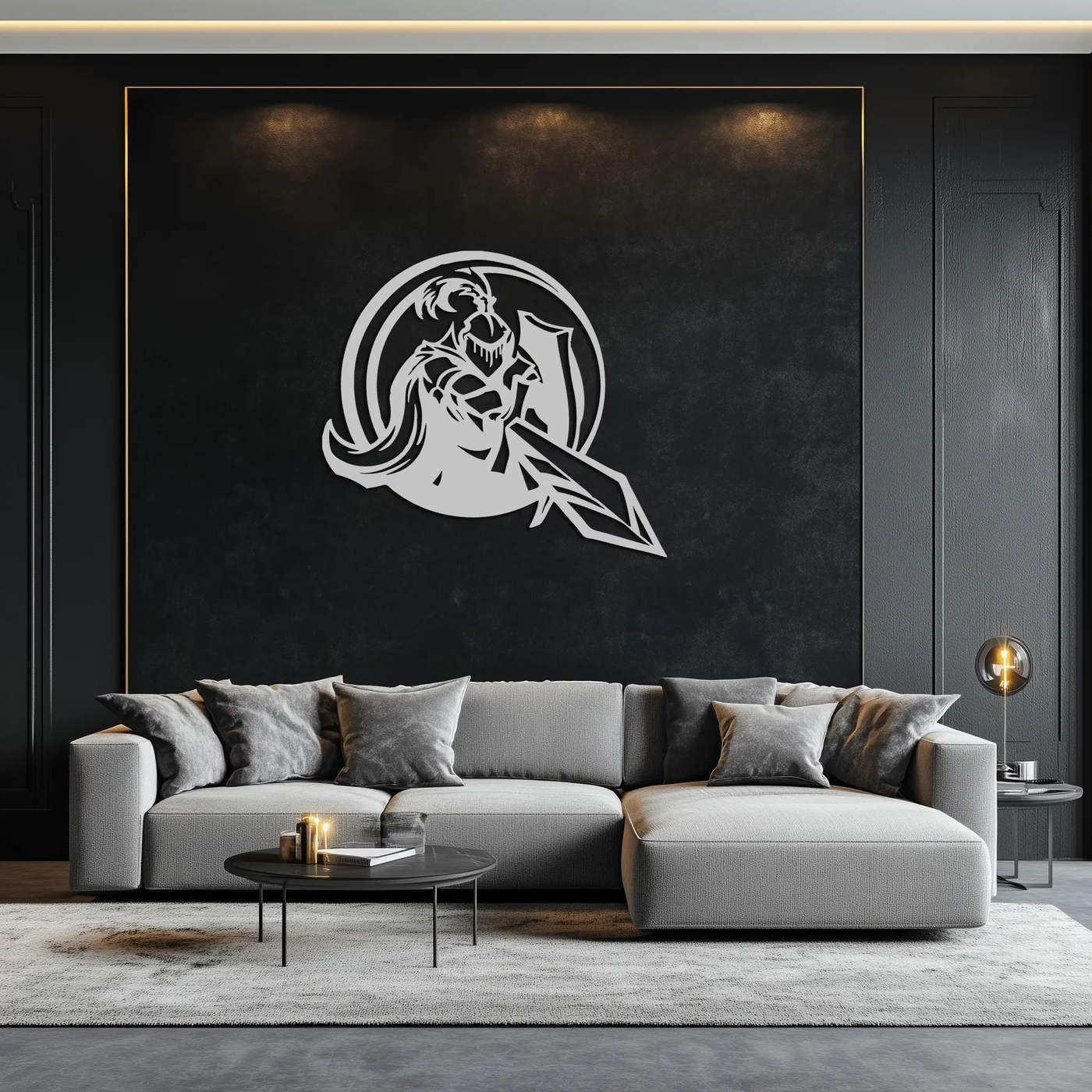 Knight Metal Wall Art - Medieval Warrior Wall Decor - KAF089 by Enova Art