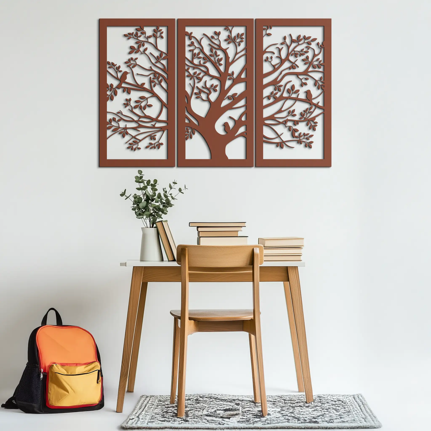 Tree of Life Metal Wall Art - 3-Piece Nature-Inspired Steel Decor - KAF093 by Enova Art