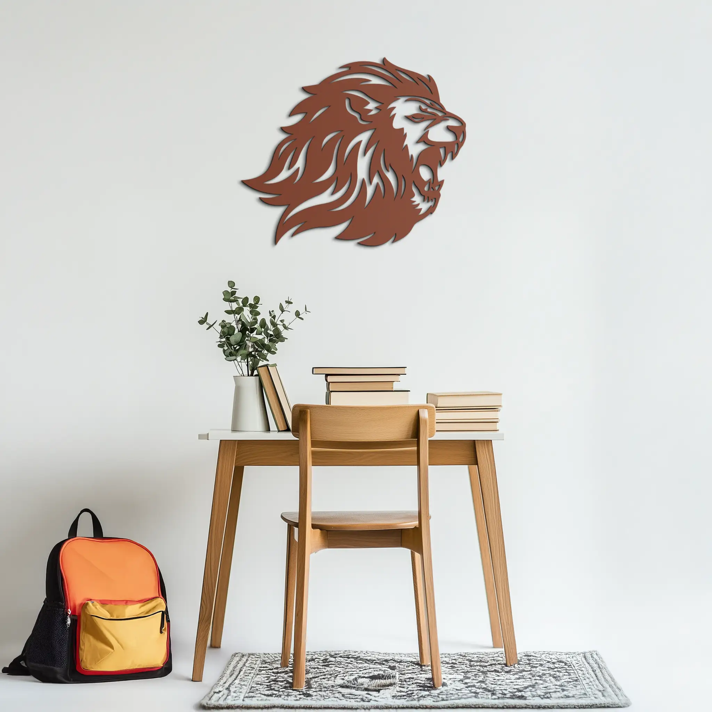 Roaring Lion Metal Wall Art - Fierce Jungle King Steel Decor - KAF095 by Enova Art