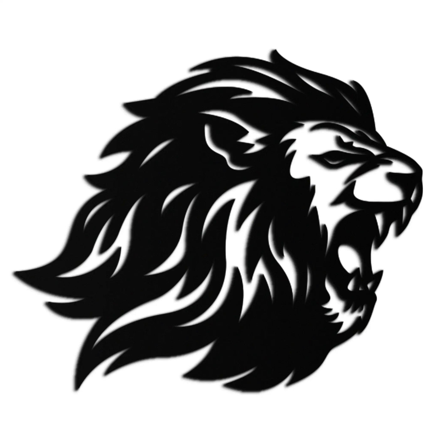 Roaring Lion Metal Wall Art - Fierce Jungle King Steel Decor - KAF095 by Enova Art