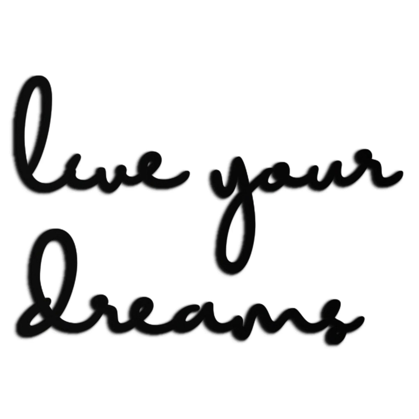 Live Your Dreams Metal Wall Art - Inspirational Script Wall Decor - KAF096 by Enova Art