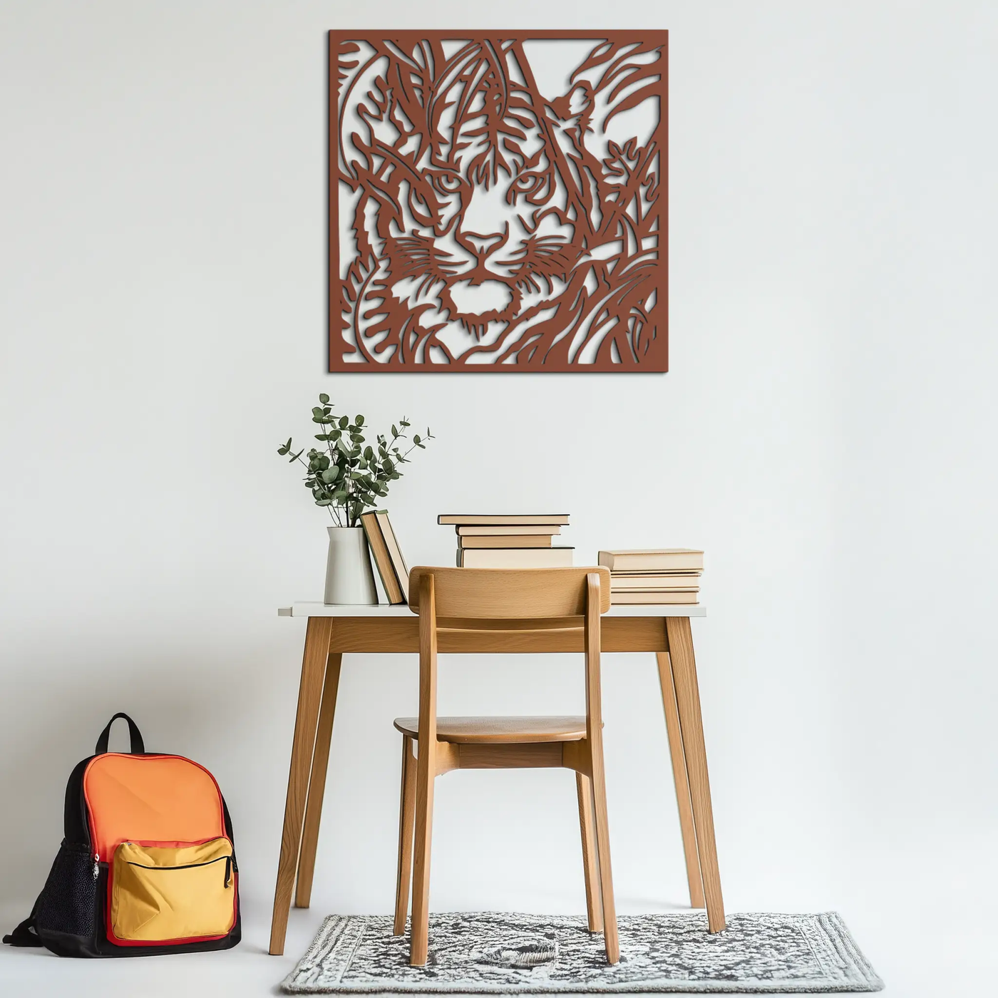 Tiger Metal Wall Art - Jungle-Inspired Modern Steel Wall Decor - KAF102 by Enova Art