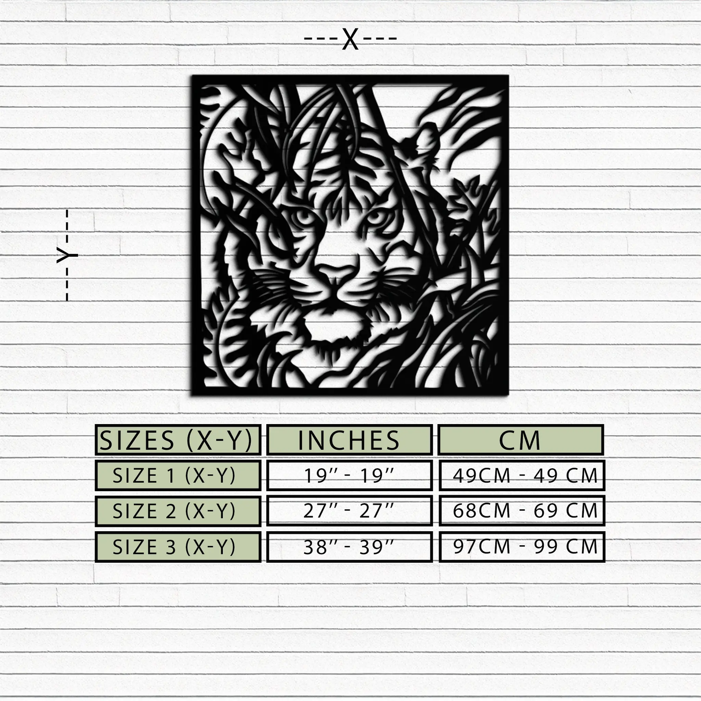 Tiger Metal Wall Art - Jungle-Inspired Modern Steel Wall Decor - KAF102 by Enova Art