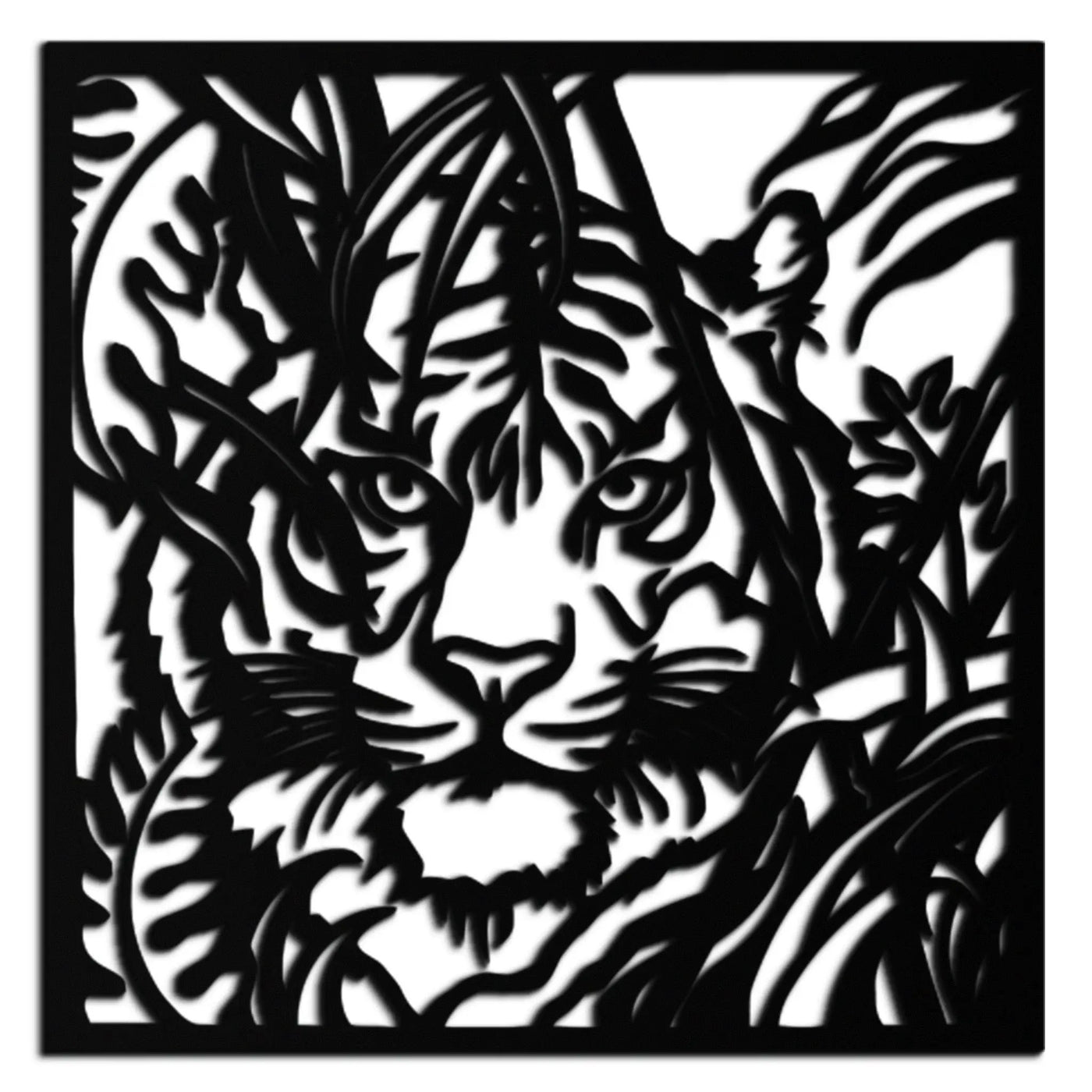 Tiger Metal Wall Art - Jungle-Inspired Modern Steel Wall Decor - KAF102 by Enova Art