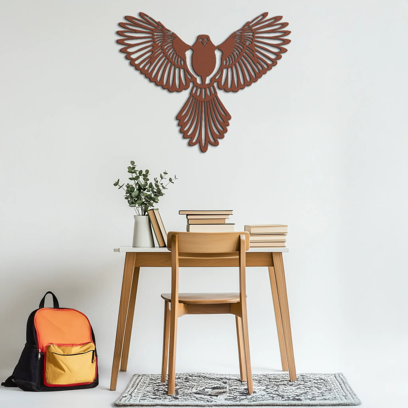 Flying Bird Metal Wall Art – Modern Minimalist Bird Silhouette Wall Decor - KAF104 by Enova Art