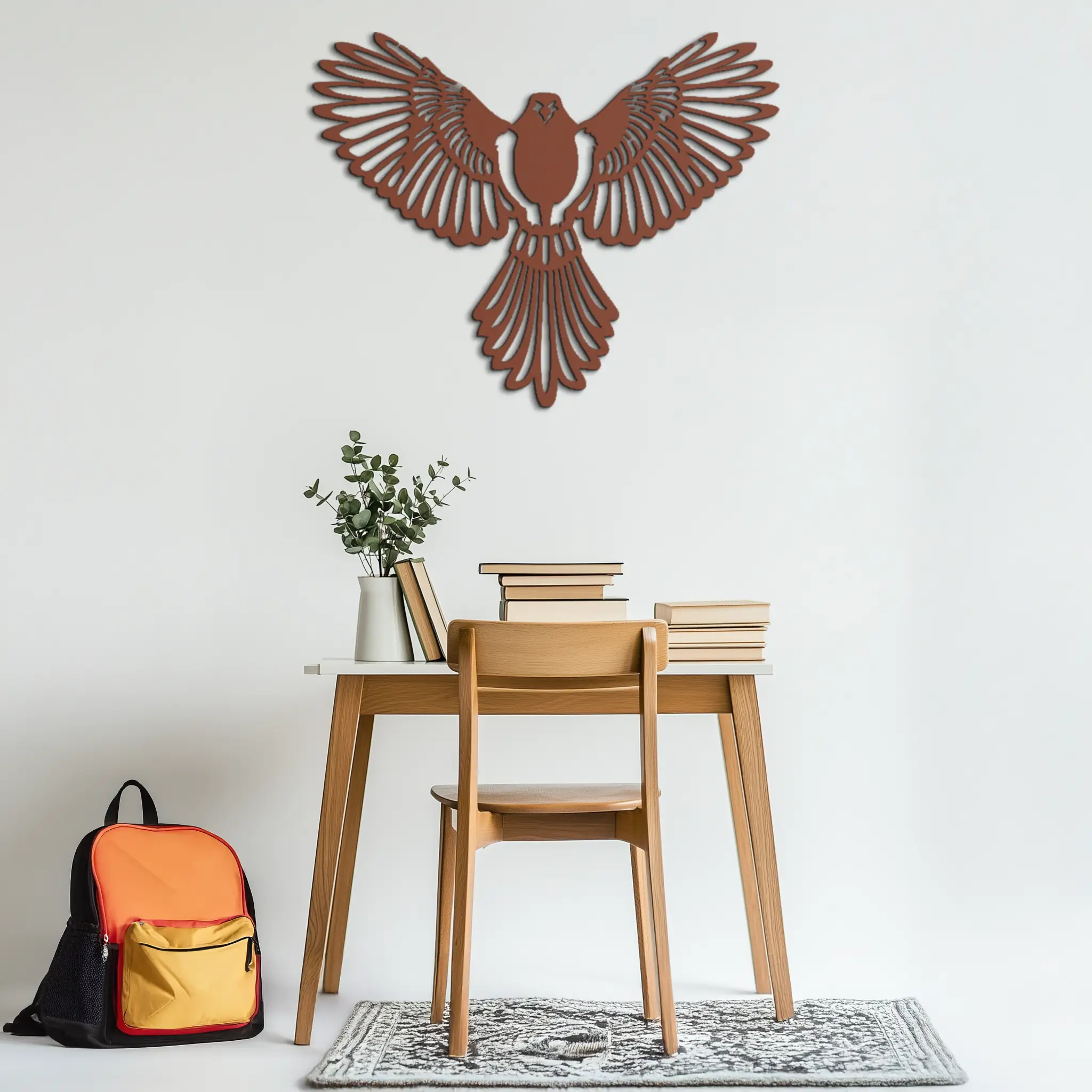 Flying Bird Metal Wall Art – Modern Minimalist Bird Silhouette Wall Decor - KAF104 by Enova Art