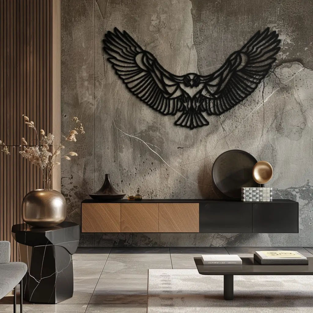 Soaring Eagle Metal Wall Art - Majestic Steel Wall Decor - KAF106 by Enova Art