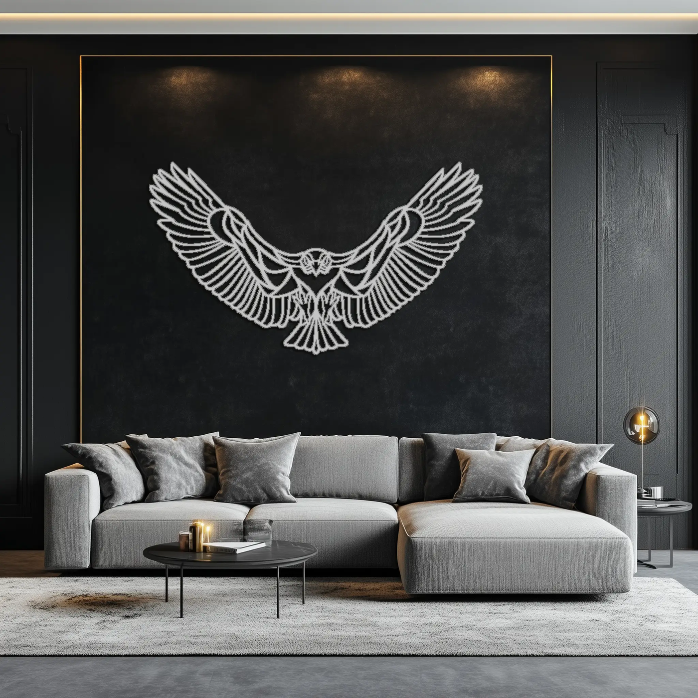 Soaring Eagle Metal Wall Art - Majestic Steel Wall Decor - KAF106 by Enova Art