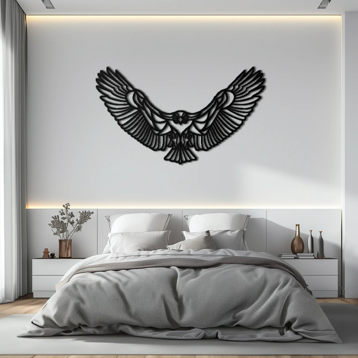 Soaring Eagle Metal Wall Art - Majestic Steel Wall Decor - KAF106 by Enova Art