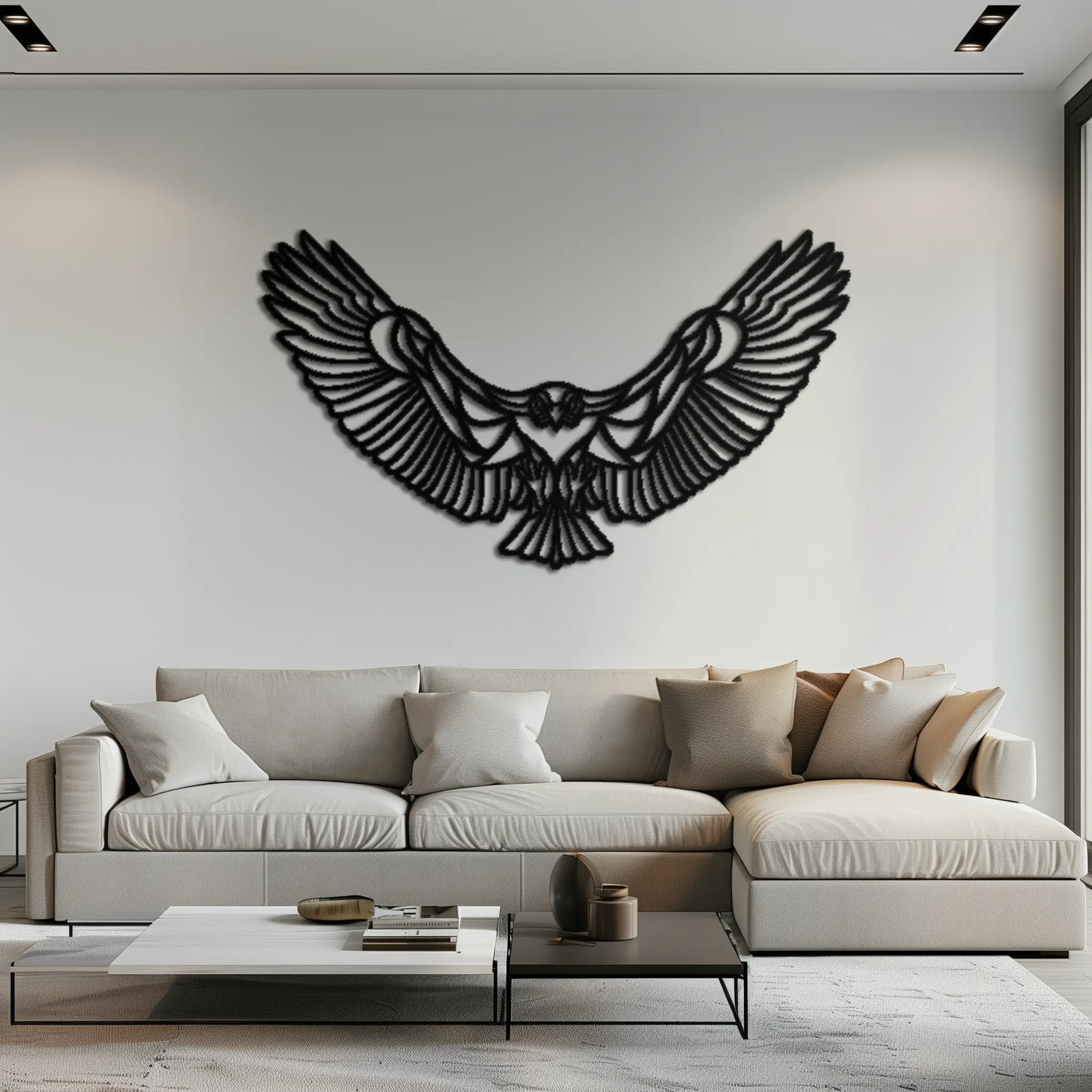 Soaring Eagle Metal Wall Art - Majestic Steel Wall Decor - KAF106 by Enova Art