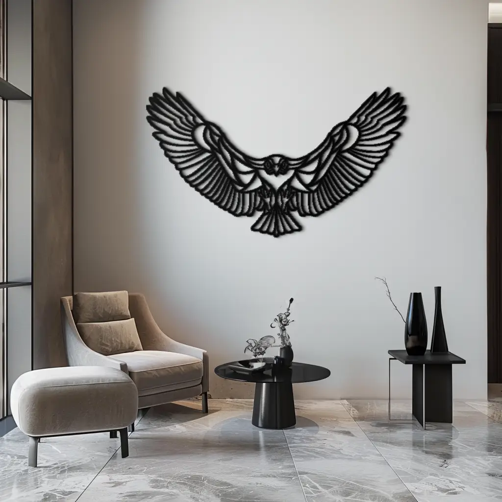 Soaring Eagle Metal Wall Art - Majestic Steel Wall Decor - KAF106 by Enova Art