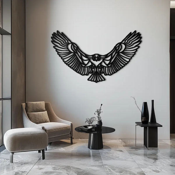 Soaring Eagle Metal Wall Art - Majestic Steel Wall Decor - KAF106