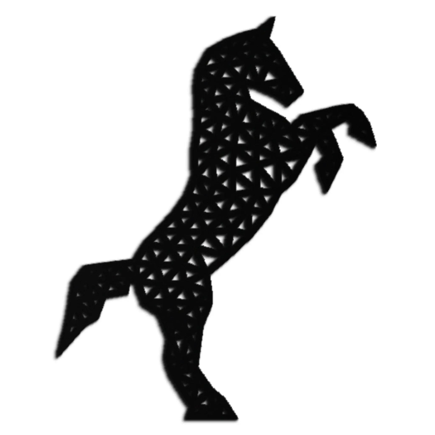 Geometric Horse Metal Wall Art - Modern Steel Horse Silhouette - KAF108 by Enova Art