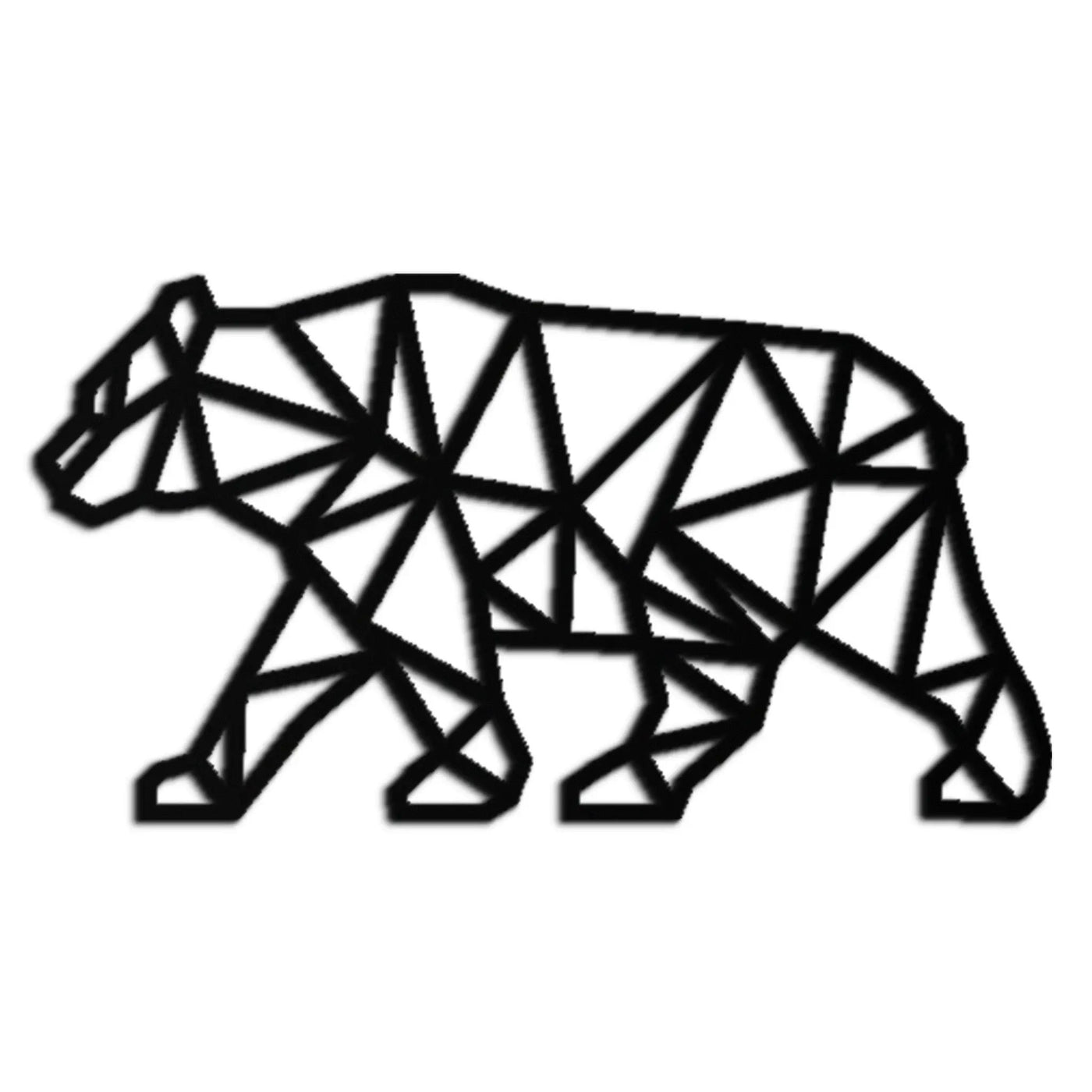 Geometric Bear Metal Wall Art - Modern Steel Animal Decor - KAF109 by Enova Art