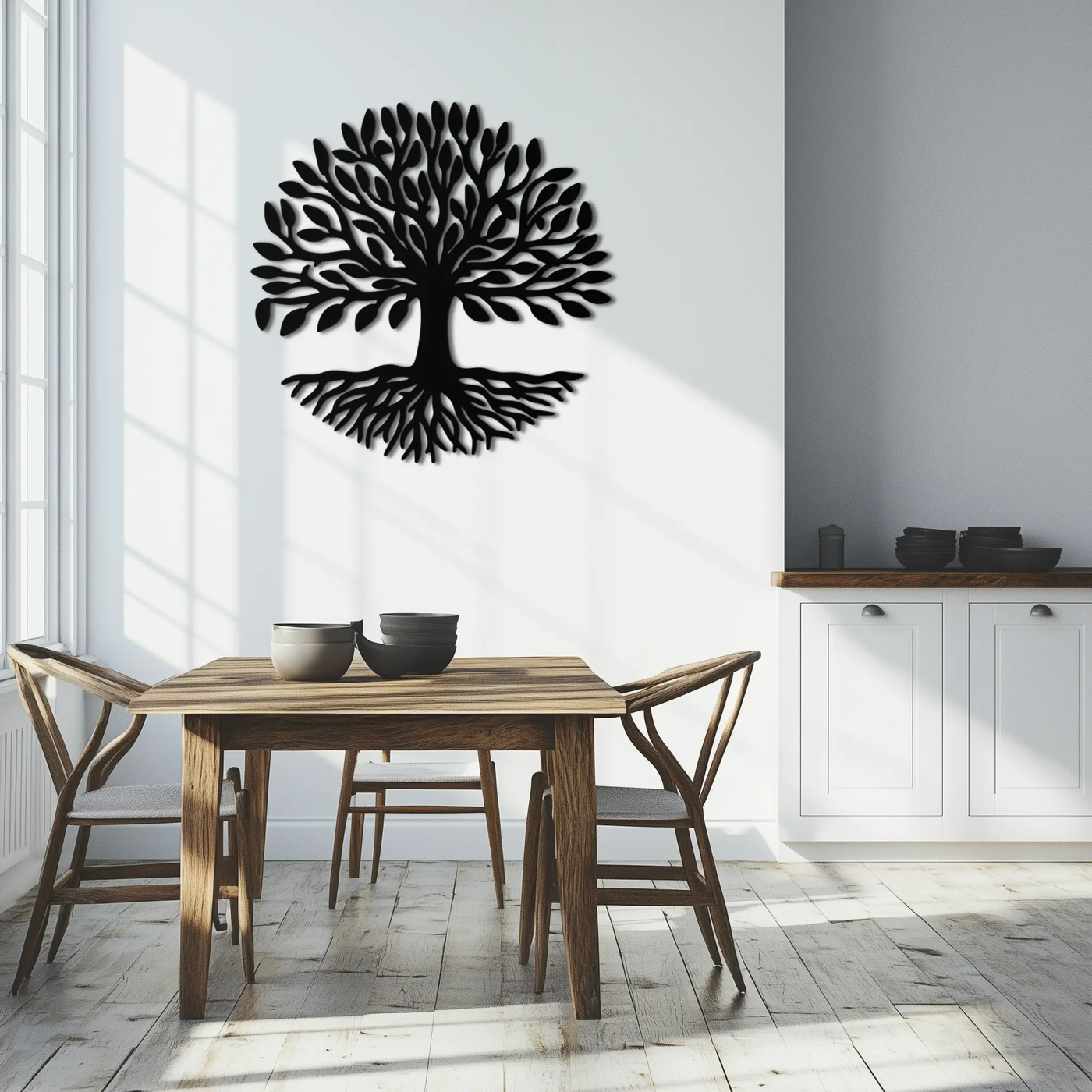 Tree of Life Metal Wall Art - Modern Steel Nature-Inspired Decor - KAF112 by Enova Art